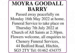 MOYRA GOODALL BARRY