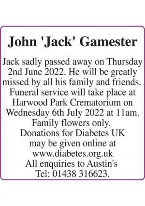 John ‘Jack’ Gamester