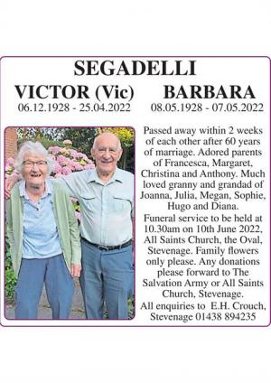 VICTOR and BARBARA SEGADELLI