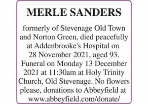 MERLE SANDERS