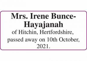 Mrs. Irene Bunce-Hayajanah