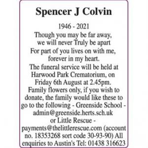 Spencer J Colvin