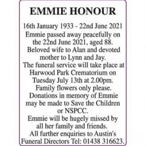 EMMIE HONOUR