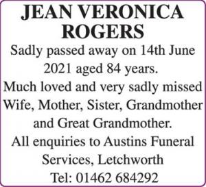 JEAN VERONICA ROGERS