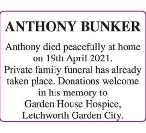 ANTHONY BUNKER