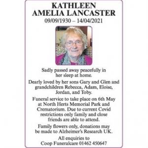 Kathleen Amelia Lancaster