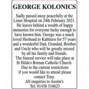 GEORGE KOLONICS