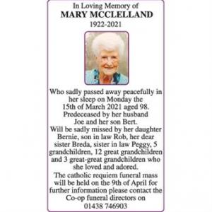 MARY McCLELLAND