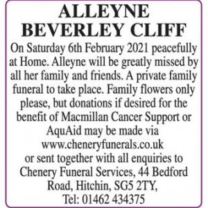 ALLEYNE BEVERLEY CLIFF