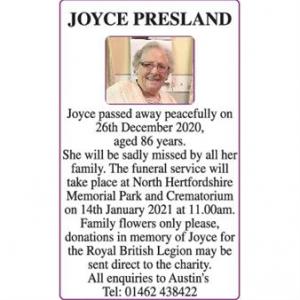 JOYCE PRESLAND