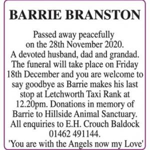 BARRIE BRANSTON