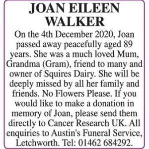 JOAN EILEEN WALKER