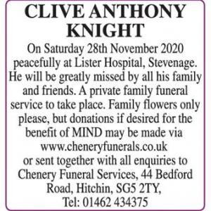 CLIVE ANTHONY KNIGHT