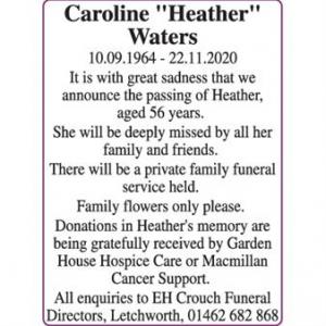 Caroline “Heather” Waters