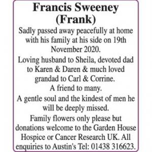 Francis Sweeney
(Frank)