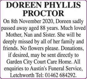 DOREEN PHYLLIS PROCTOR