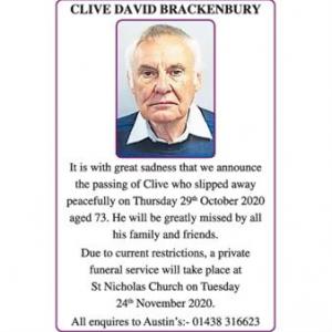 Clive David Brackenbury