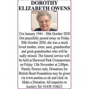 DOROTHY ELIZABETH OWENS