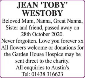 JEAN WESTOBY