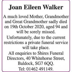 Mrs Joan Eileen Walker