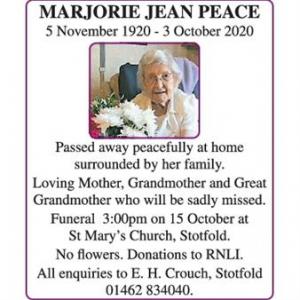 Marjorie Jean Peace