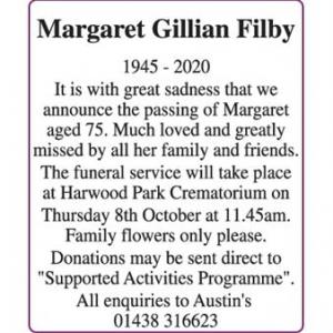 Margaret Gillian Filby