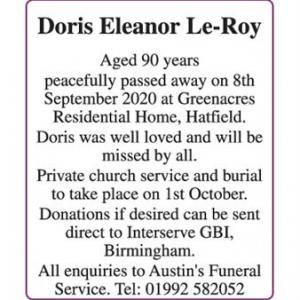 Doris Eleanor Le-Roy