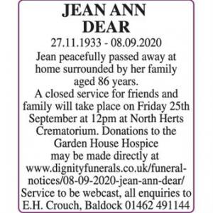 JEAN ANN DEAR