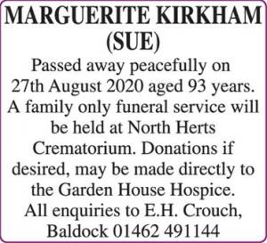 MARGUERITE KIRKHAM (SUE)