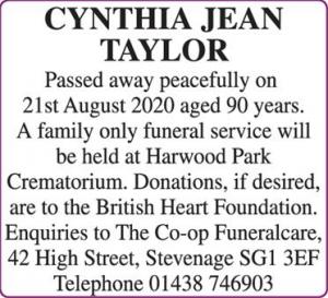 CYNTHIA JEAN TAYLOR