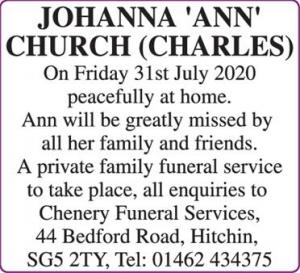 JOHANNA ANN CHURCH (CHARLES)