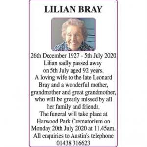 LILIAN BRAY