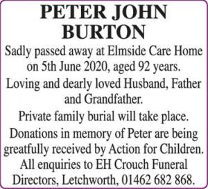 PETER JOHN BURTON