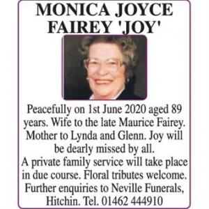 MONICA JOYCE FAIREY
JOY