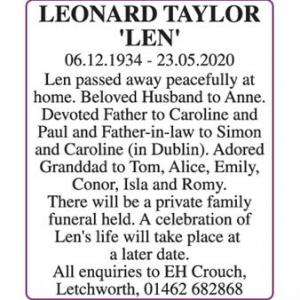 LEONARD TAYLOR
LEN