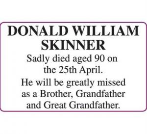 DONALD WILLIAM SKINNER