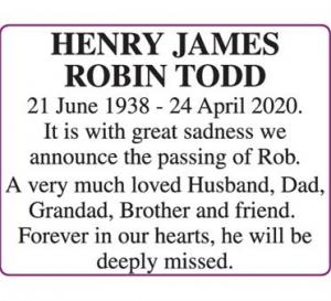 HENRY JAMES ROBIN TODD