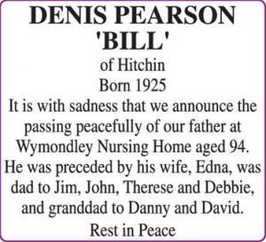 DENIS PEARSON
BILL