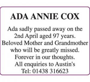 ADA ANNIE COX