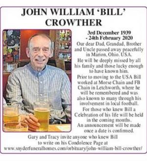 John William ‘BILL’ Crowther