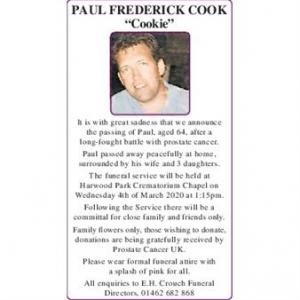 Paul Frederick Cook
"Cookie"