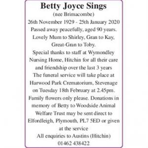 Betty Joyce Sings