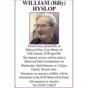 WILLIAM (Billy) HYSLOP