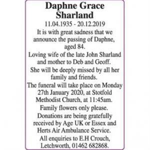 Daphne Grace Sharland