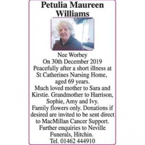 Petulia Maureen Williams