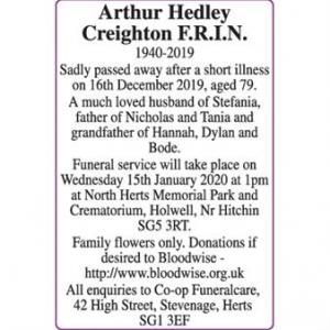 Arthur Hedley Creighton F.R.I.N.