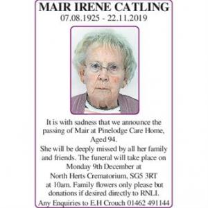 Mair Irene Catling