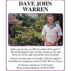 DAVE JOHN WARREN