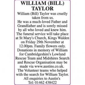 William Taylor
(Bill)