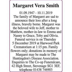 Margaret Vera Smith